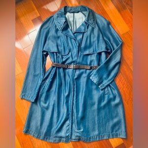 Zara Dark Blue Trench Coat